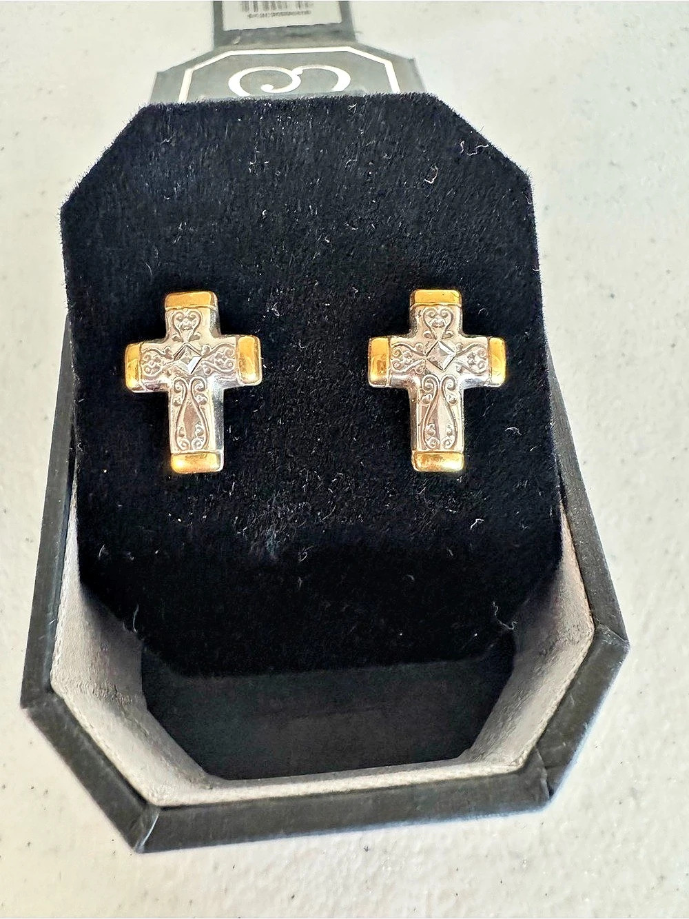 NIB Brighton Venezia Cross Post Earrings
Two-Tone Studs